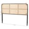 Bali & Pari Lainer Modern Bohemian Black Finished Bayur Wood and Natural Rattan Queen Size Headboard 236-13327-ZORO - alternate 2